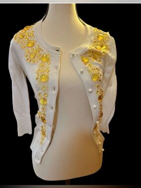 Kate Spade XS Jewelled Cardigan Ivory Off White